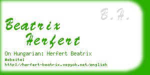 beatrix herfert business card